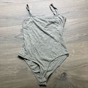 ❤️Light Grey Body Suit w/Snap